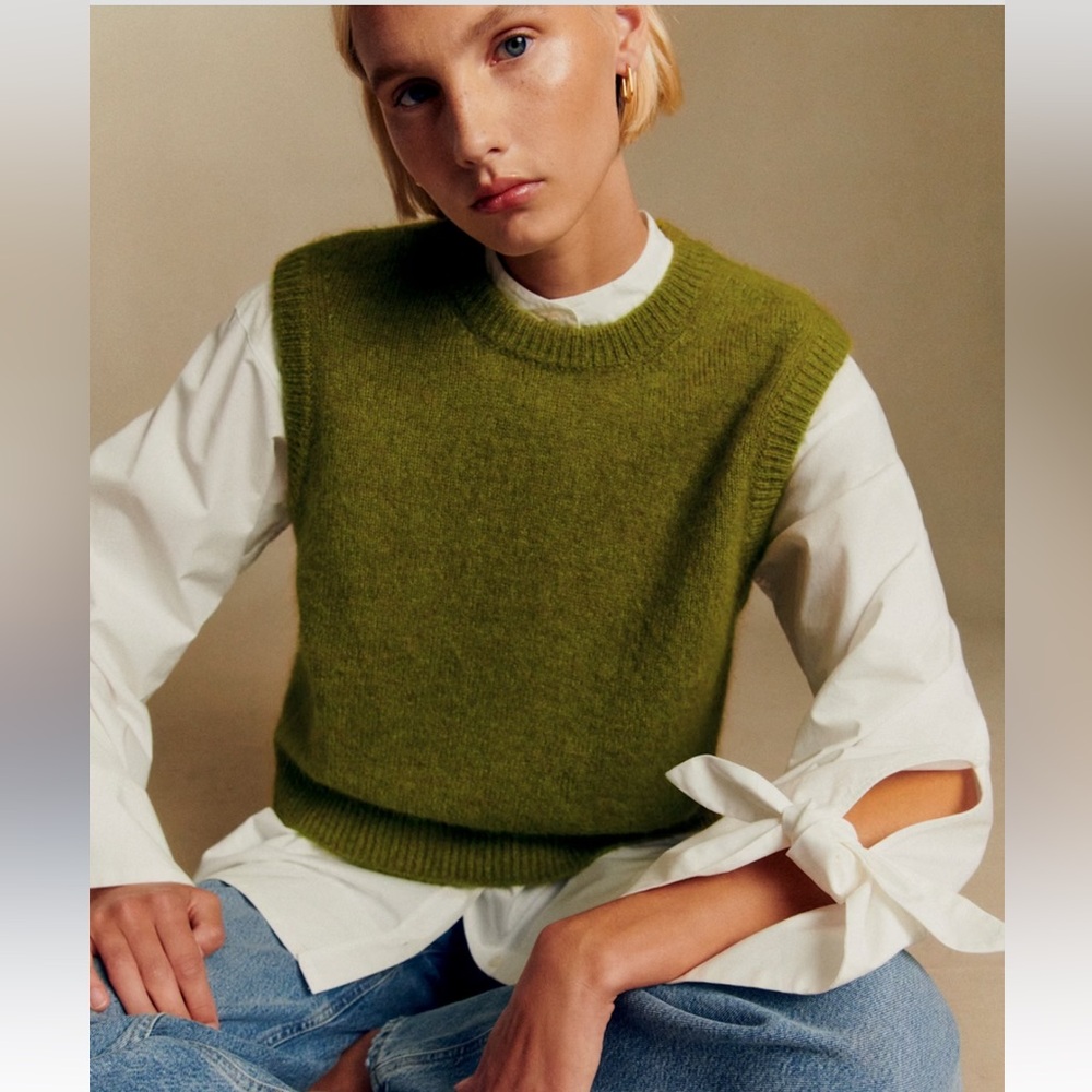 Sézane Samuel Jumper in Pistachio Green